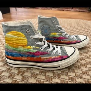 Converse Embroidered Sky landscape High Tops